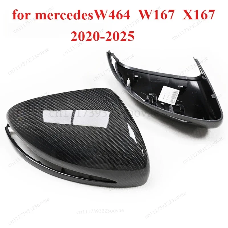 L-Carbon Fiber Rearview Mirror Cover for W167 X167 C292 W464 GLE GLS G63 2019-2024 Shell Cap