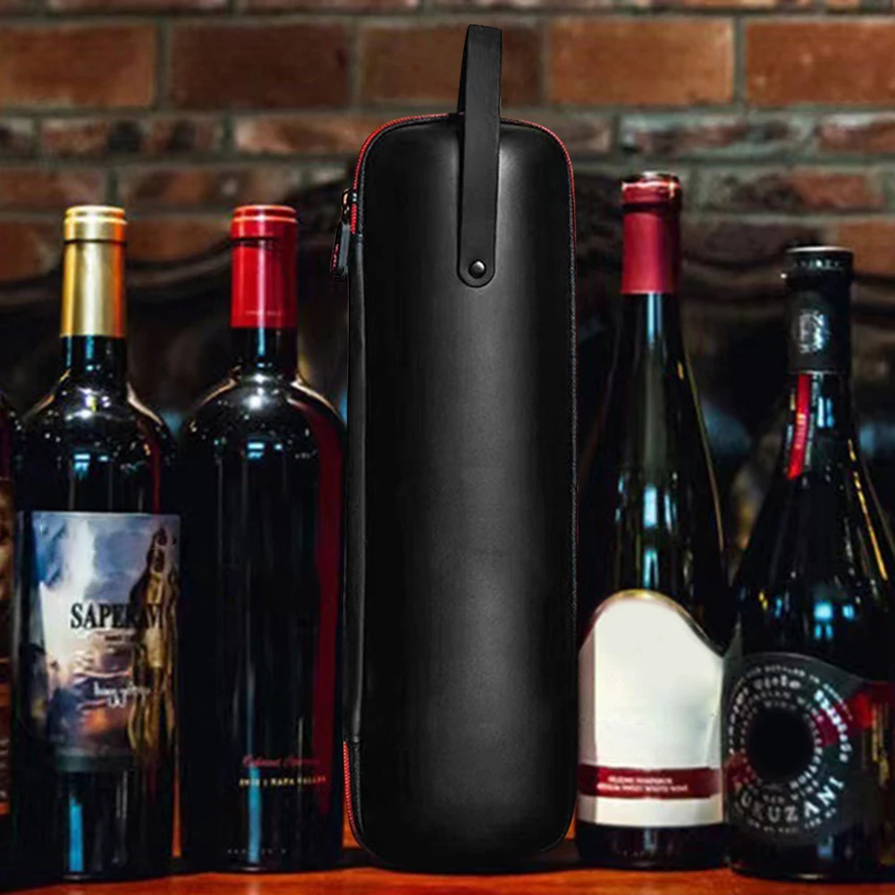 إيفا حقيبة النبيذ المحمولة للصدمات أكياس تبريد البيرة مقاوم للماء صندوق هدايا النبيذ الأحمر واحد مع حزام اليد حمل حقيبة للسفر الطرف #1