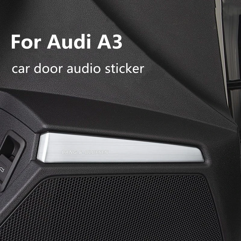 For Audi A3 8Y 2021 2020 Car Interior Decoration Stickers Door Audio Speaker Cover Protective Sticker  Accessories