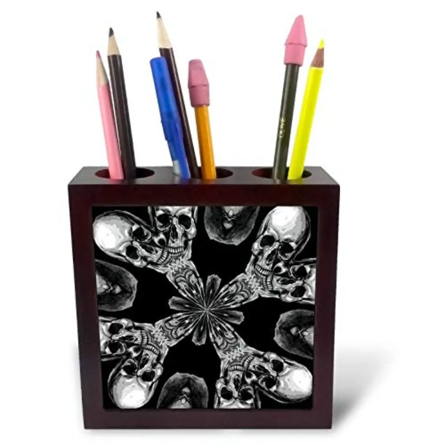 

Tile Pen Holder - Binary Fission Divide and Conquer Mutant Skull Kaleidoscope - 5-inches ph_299343_1
