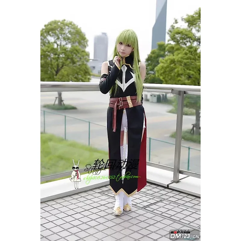 ชุดคอสเพลย์ควีนซีซีจากอนิเมะ Code Geass ชุดแม่มดสีดำ พร้อมรองเท้า วิกผม สำหรับงานฮาโลวีน งานคาร์นิวัล งานปาร์ตี้  รับตัดตามสั่ง