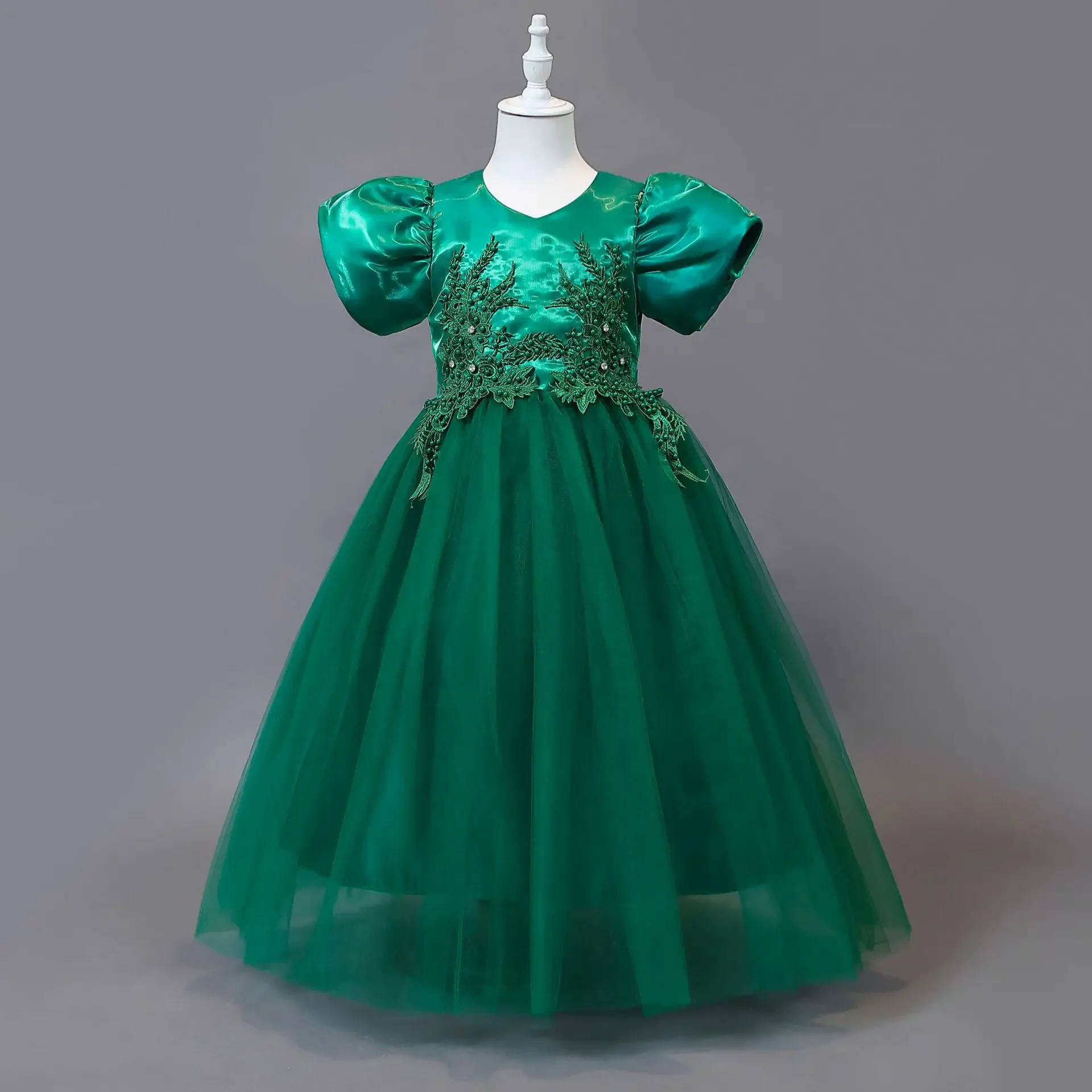 Vestido para performance de piano infantil, vestido de princesa, doce infantil colorido, moda feminina, novo