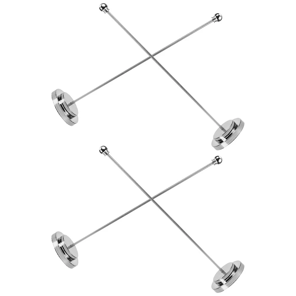 

4 Pcs Table Flag Pole Flagpole Desk Support Tabletop Flagpoles Fixing Office Base Bracket Metal Wear-resistant Stand