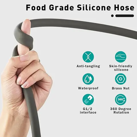 New 1.5/2M Silicone Flexible Shower Hose Anti-Winding Pipe Explosion Proof Plumbing Tube for Hot Cold Water Bathroom Accessories