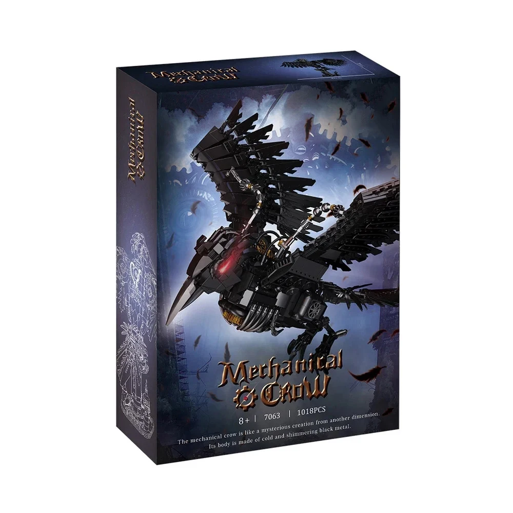 1018PCS Technische Mechanische Krähe Bausteine Set Tiere Montage Ziegel Modell Geburtstag Geschenke STEM Kinder Spielzeug Geschenk für Jungen