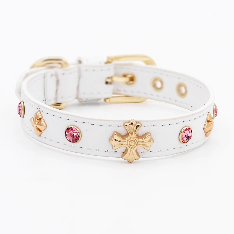 

Pitbull Dog Collar Personalized Designer Leather Pet Collar Rivets Bulldog Collor Soft Leather High Quality