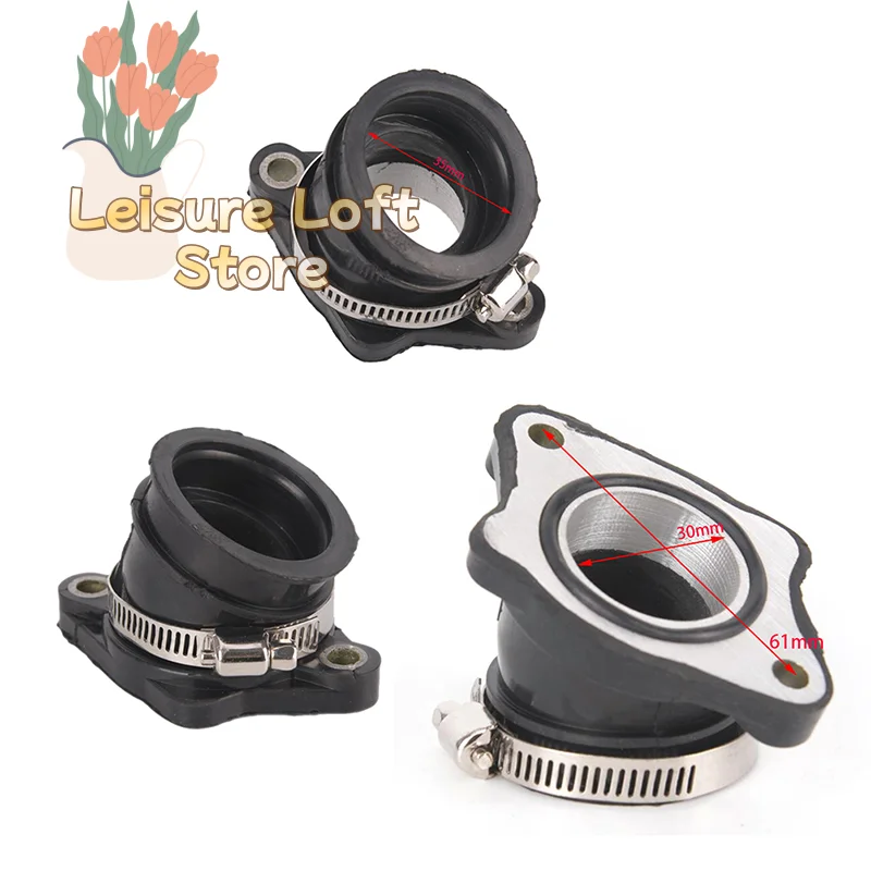 30mm Carburetor  Manifold Boot for CG200-250cc Engines – Air Leak Prevention for ATV, Dirt Bike & Go Kart Performance