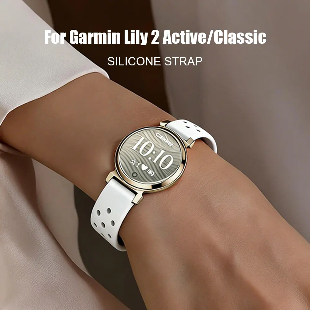 Correa de silicona para reloj Garmin Lily 2, repuesto de reloj inteligente para mujer, para Garmin Lily 2 Active Classic