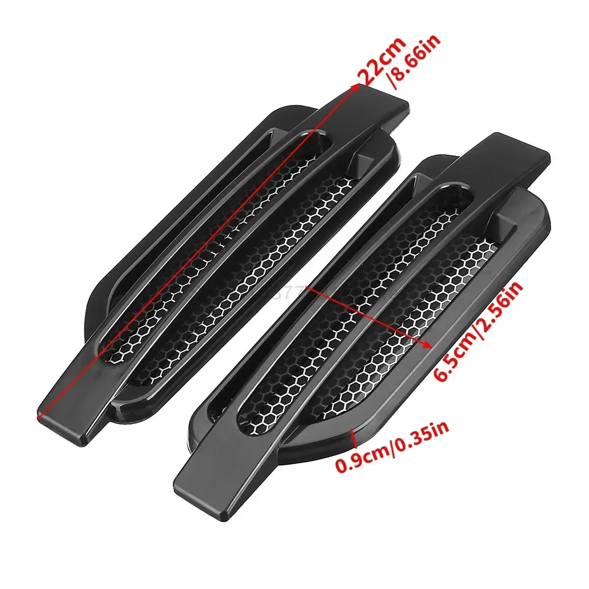 Universal Car Side Fender False Vent Sticker Racing Intake Grille Trim Chrome Decorative Car Side Air Flow Vent car Accessories