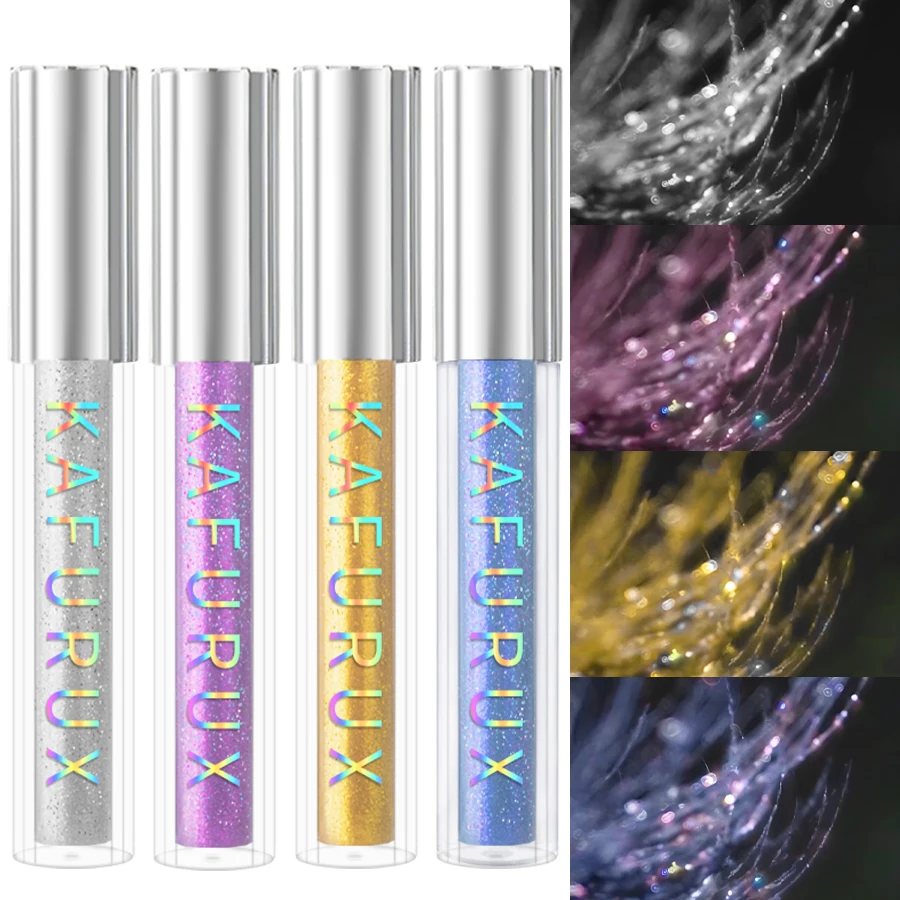 1PC Sparkling Eyelash Mascara Shimmer Waterproof for Eyeshadow or Highlighter Liquid Eye Shadow Pearlescent Korean Makeup Gifts
