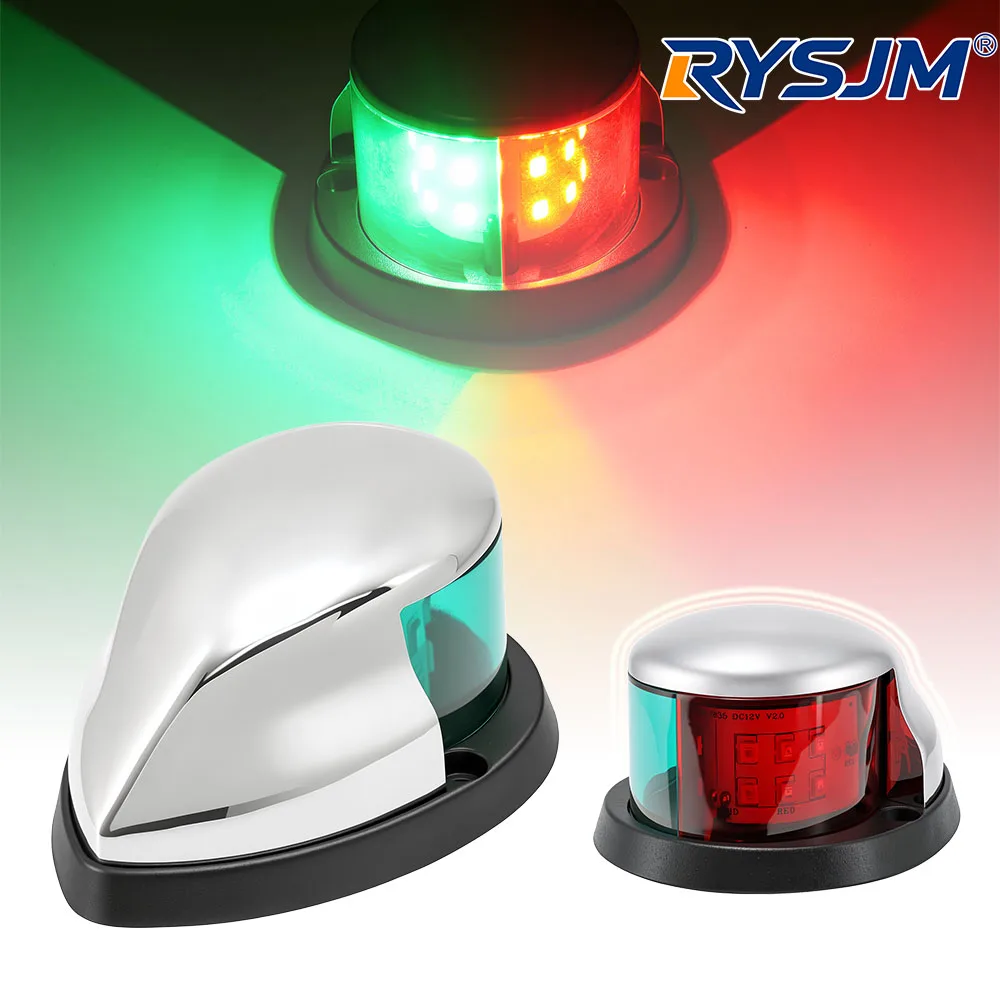 

Red Green LED Navigation Light Boat Accessories 12V Marine Bow Sailing Signal Lamp For Boat Yacht Warning Light Waterproof IP67