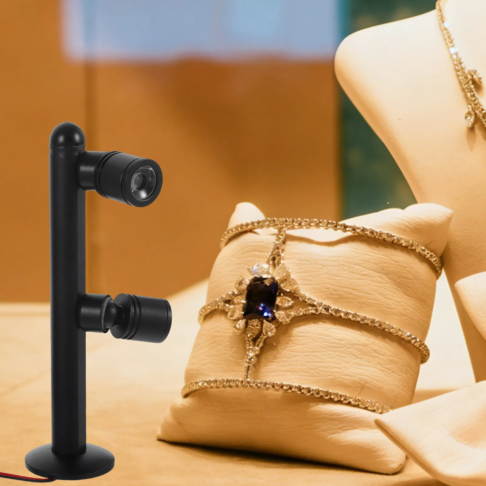 

Modern Mini LED Spotlight for Jewelry Display Cabinet Showcase Lighting Warm Light Soft Output No Harsh Reflections Jewelry