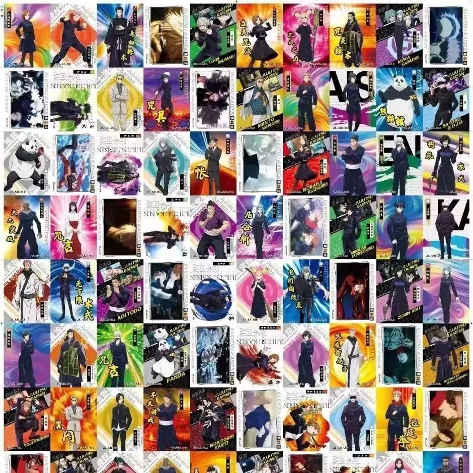 cartas-jujutsu-kaisen-all-foil-cartas-colecionaveis-gojo-satoru-high-school-arc-caixa-misteriosa-de-merchandising-de-anime-aleatorio