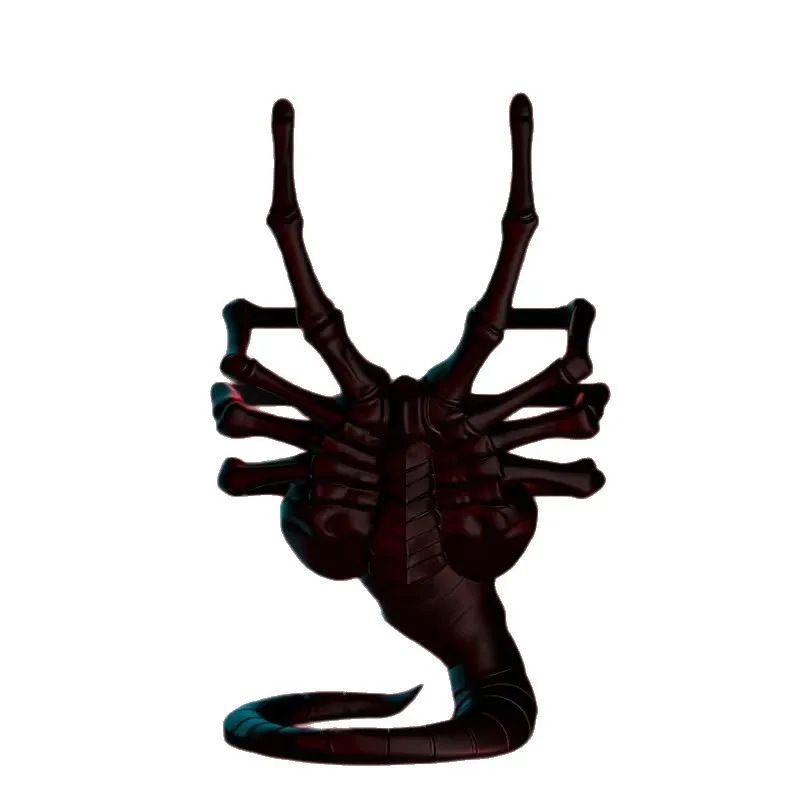 Creative Alien Facehugger Phone Stand, Alien Action Figure Desktop Ornament, Fun Office Decoration Collectible Gift for Movie Lo view 5