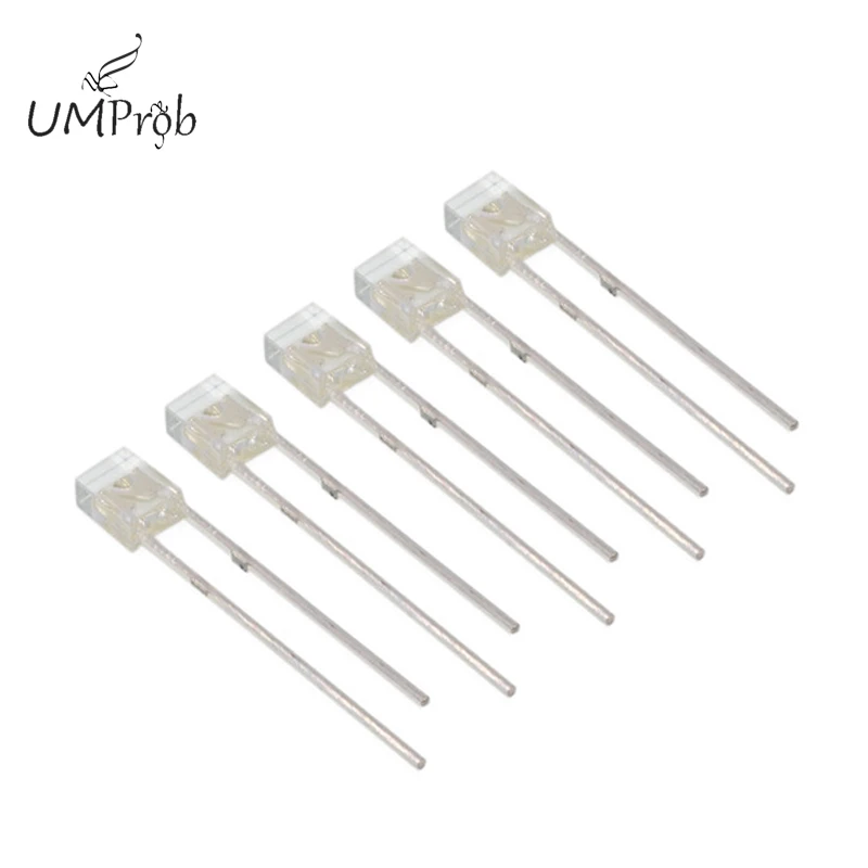 100PCS/lot 2x5x7 Square 5-Color Short-LEG Light-Emitting Diode LED In-Line Lamp Beads