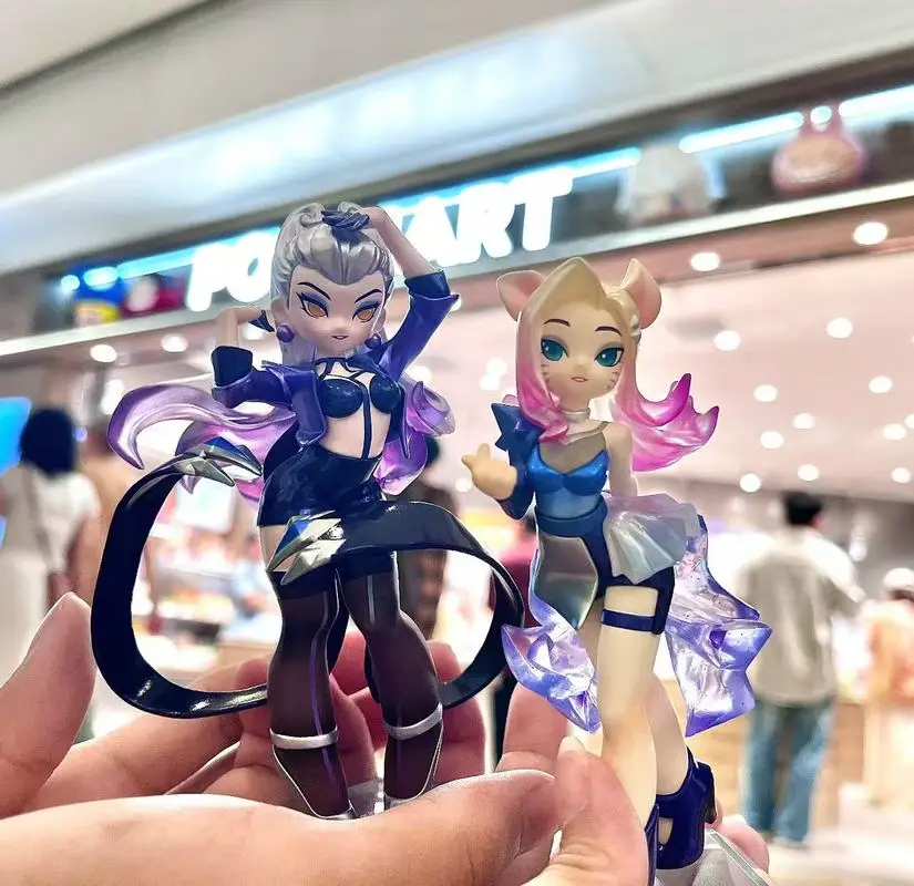 Blind Box100% Genuino K/Da All Out League Of Legends Akali&Ahri&Evelynn&Seraphin Serie Beaver Kasha Maniglia Regalo Gifts