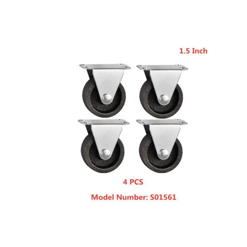 

(4 Packs) Casters 1.5-inch Cast Iron Wheel, Diameter: 40mm, Metal Furniture, Directional , Height: 5cm