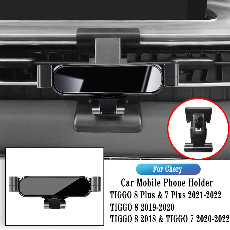 Car Phone Holder For Chery Tiggo 7 8 Plus Tiggo 7 8 19-22 Gravity Navigation Bracket GPS Stand Air Outlet Clip Rotatable Support