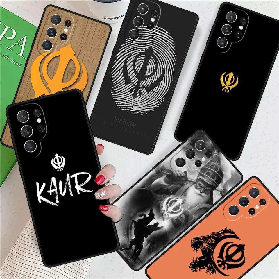 Sikh Khanda Sikhism For Samsung Galaxy S24 Ultra S21 S22 S8 S9 S10 5G Note 10 20 Plus FE S23 Phone case Cover Coque