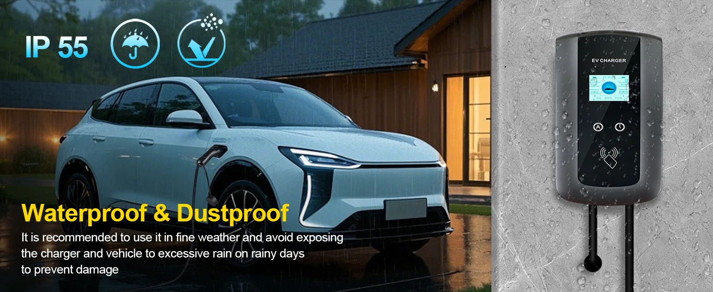 Kolanky 16A 11KW Fast Home EV-Aufladung EV-Station Typ 2 Tuya APP Wifi Timer Ladegerät Elektrofahrzeug Hybrid Auto Gesamtlänge 5M – Detail 6