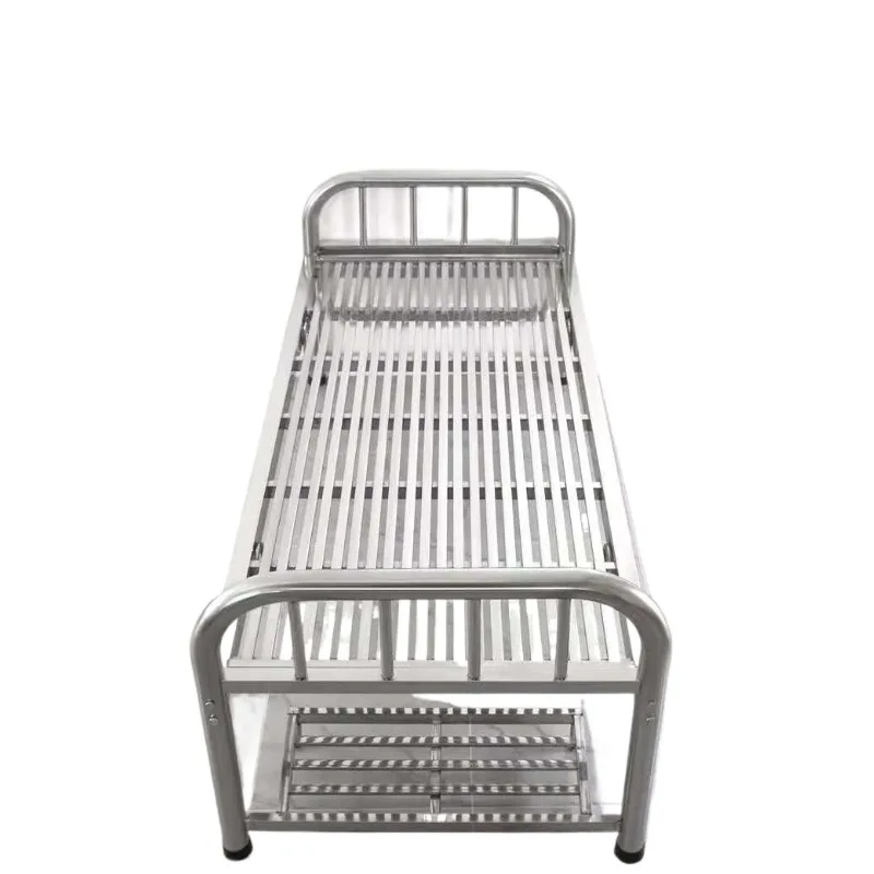 

Nursing home nursing home Thickened stainless steel flat bed Elderly care home care Stainless steel bed