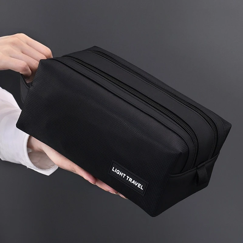 

Premium Men's Toiletry Bag - Waterproof Travel Cosmetic Organizer with Wet/Dry Separation & Double Layer Design (Hand Carry)
