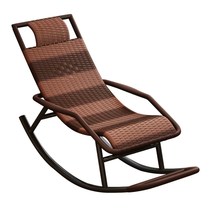 

Rattan rocking chair, lunch break, nap recliner, simple rocking chair on the balcony of the living room