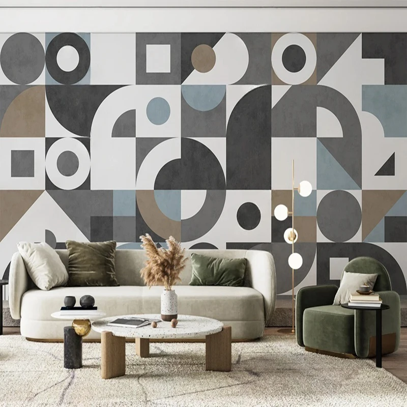 Custom Photo Mural Modern Style Abstract 3D Stereo Geometric TV Sofa Background Wallpaper Home Decor Wall Painting Backdrop