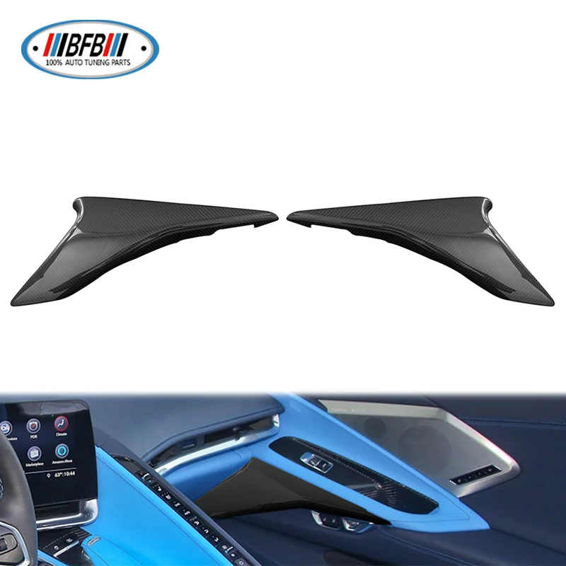 

Внутренняя отделка из углеродного волокна, декоративная накладка на дверную панель для Corvette C8 2020-2024