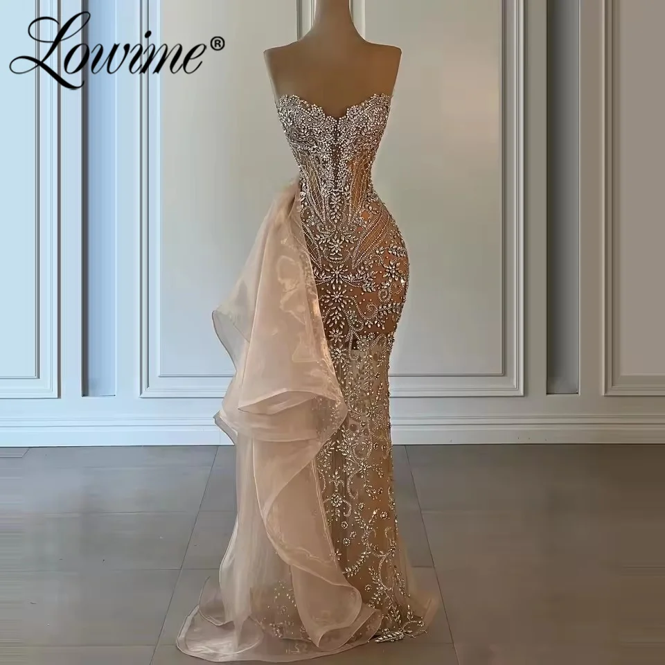 

Темное шампанское Иллюзионные кристаллы Русалка Пром платья Горный хрусталь Женские вечерние платья для торжественных случаев Индивидуальное вечернее платье 2025 года