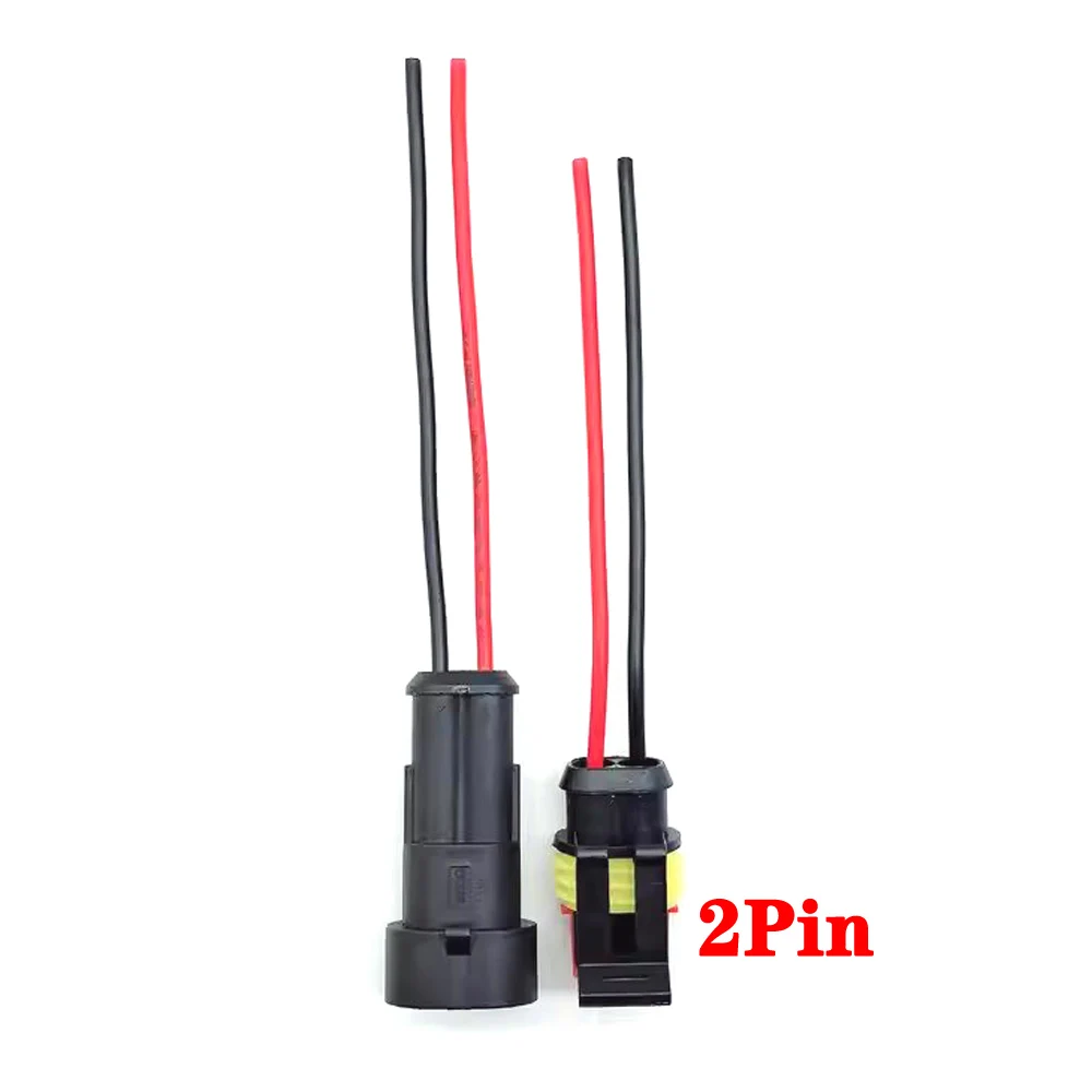 1 jeu de connecteurs électriques automobiles étanches, mâle femelle 1P 2P 3P 4P 5P 6P, prise avec faisceau de câbles pour voiture et moto