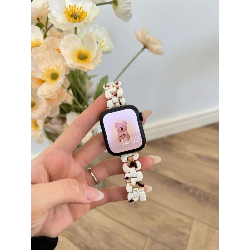 Полимерный браслет для Apple Watch Band 44 мм 40 мм 45 мм 41 мм 38 мм 42 мм, сменный Браслет для iWatch Series 8 Ultra 7 SE