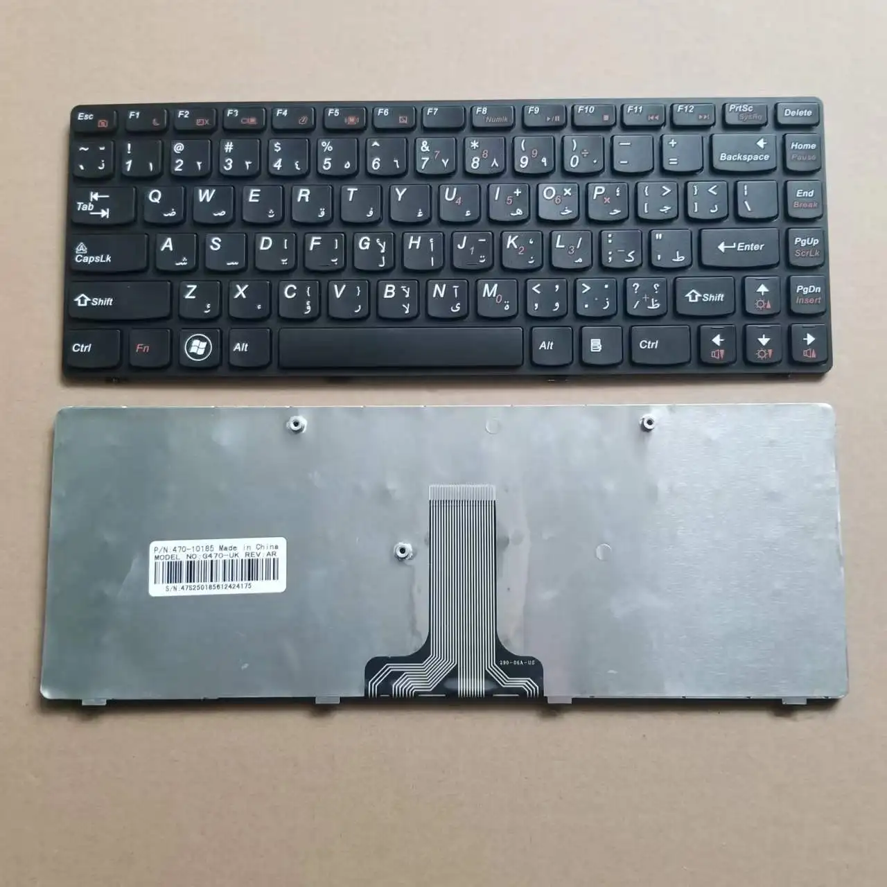 New For Lenovo IdeaPad G470 V470 B470 B490 G475 B475E V480C B480 M490 M495 B470E AR Arabic Keyboard Black No backlit