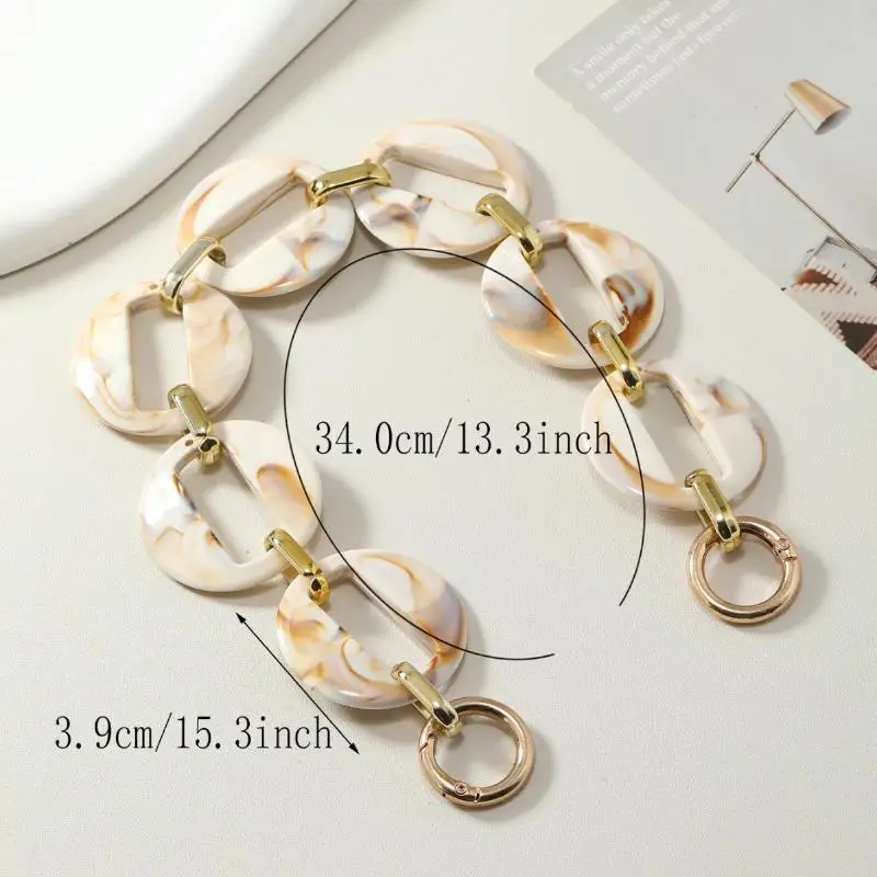 Acrylic Handbag Chains 34cm Fashion DIY Purse Replacement Strap for Tote Crossbody Bag Women Gift Accessory - view 3