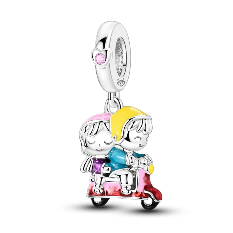 Valentine's Day Elements Couples Dangle Charm Beads for Bracelets