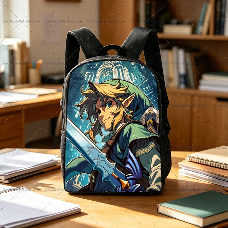 The Legend of Zelda Backpack Anime Large Capacity Lightweight Bookbag Daypack for Boys Girls Students Daily Travel Bookbag Gifts
