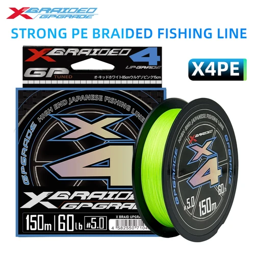 Imagen 2 del producto Nuevo Japón Original YGK-X4 Stander trenza PE línea actualización X4 línea multifilamento pesca 150m/200m para carpa sedal de pesca de lubina
