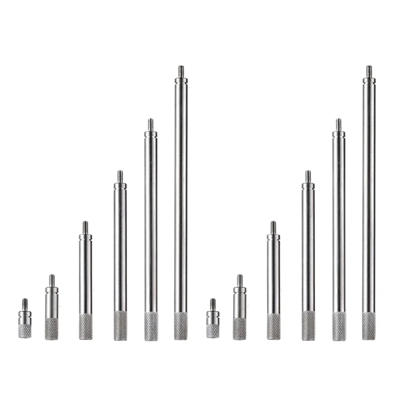 ABRE-12Pcs مؤشر الاتصال تمديد الجذعية قضيب مجموعة M2.5 الموضوع ، 10-100 مللي متر تمديد قضيب ، قياس للقرص والمؤشرات الرقمية