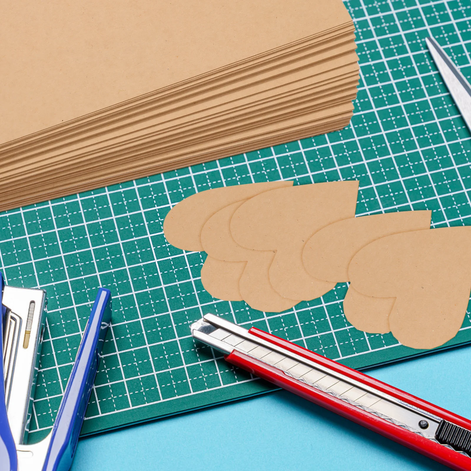 

100 Pcs Kraft Cardstock Thick Craft Paper Making Decorative Printer Scrapbook Papers Handmade Blank