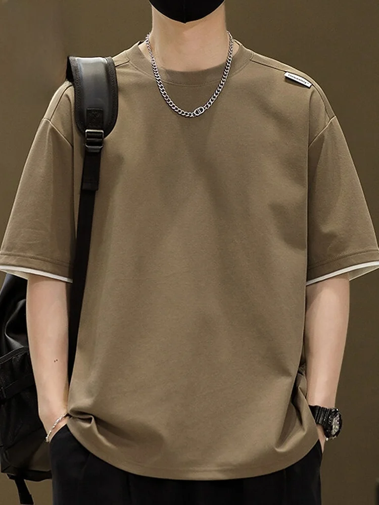 

Мужская футболка с коротким рукавом, летняя, тонкая, дышащая, свободного кроя, повседневная, комфортная посадка