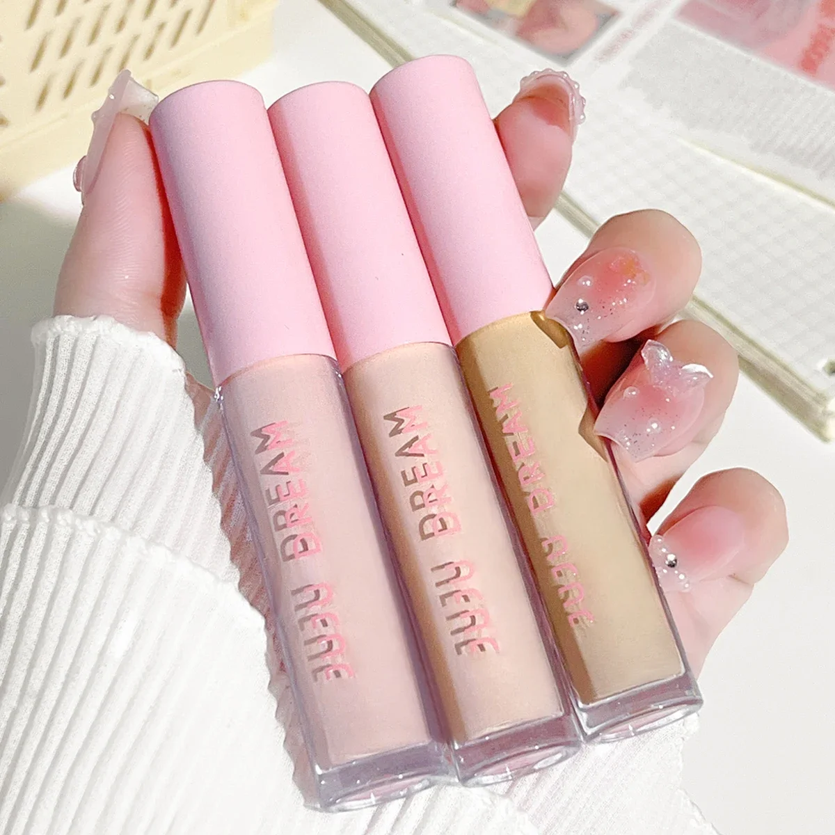 Waterproof Liquid Eyeshadow – Matte & Pearlescent, High-Pigment, Smudge-Proof, Fine Glitter, Eye Silkworm Concealer, glow