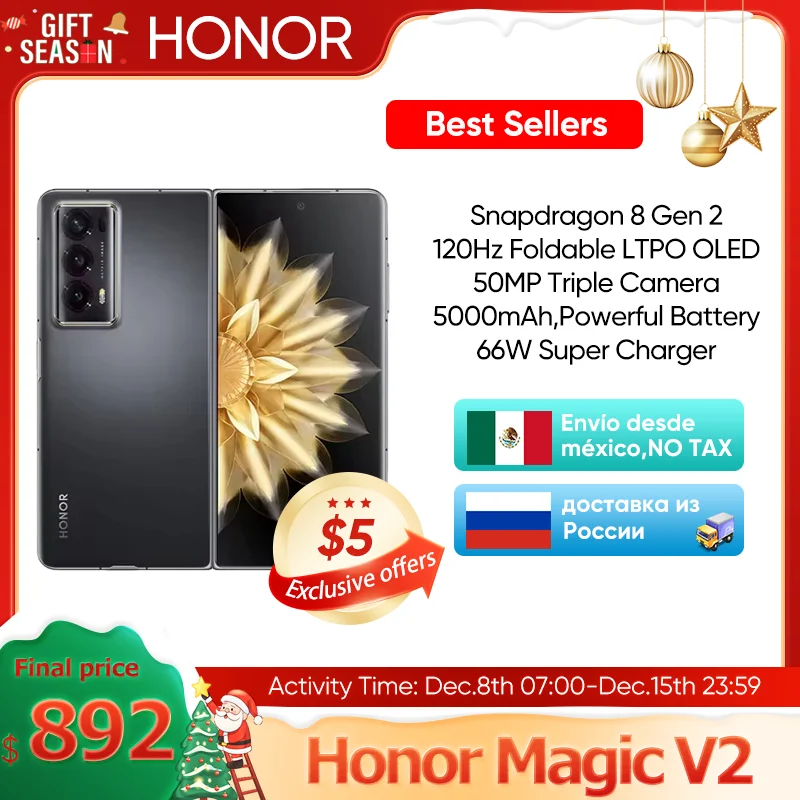 Honor Magic V2 5G Foldable LTPO Global Version 7.92\