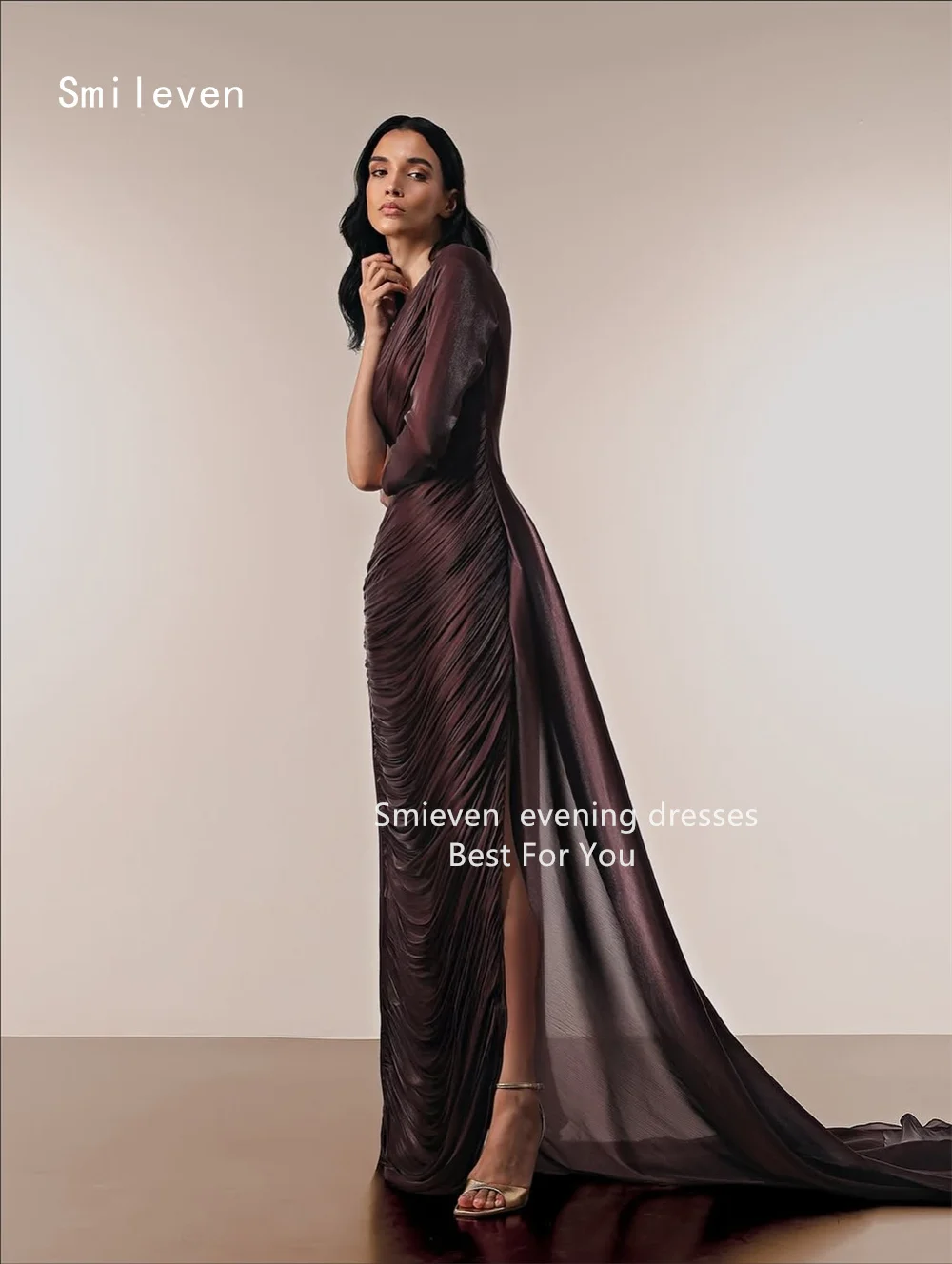 Smileven Luxury Mermaid فساتين سهرة Prom Dress One Shoulder Party Gowns All Pleat Occassion Dress Customized 2026