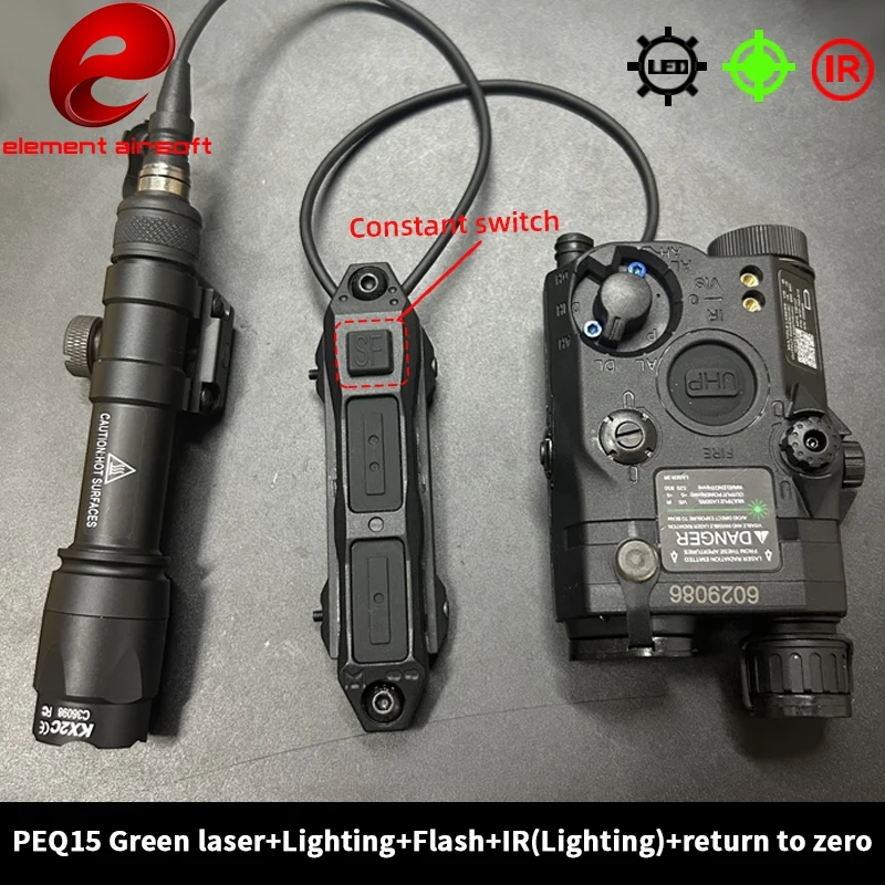 Element peq 15 laser pointer PEQ 15 laser box M600C zaklamp dual control rat staart M300 tactische zaklamp outdoor gevecht