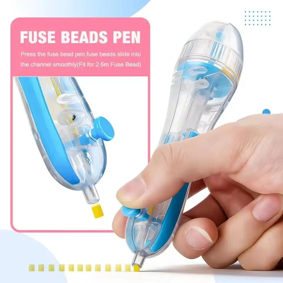 DIY Beaded Pens, 2.6mm 3D Pixel Puzzle Bead DIY Automatic Bead Pen | DIY Handmade Bead Puzzle Pen, Ergonomic Grip Design,