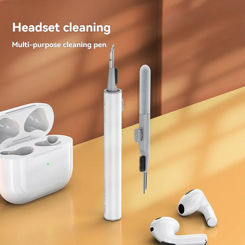 Bluetooth Earphone Cleaning Kit With Soft Brush 3-in-1 Earphone Cover Cleaning Brush Tool Suitable For Apple, Xiaomi, Huawei