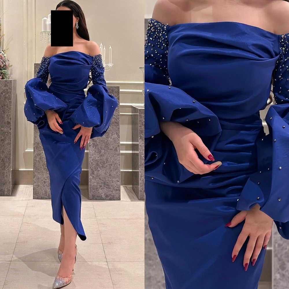 

Customized High Quality Sexy Off-the-shoulder Mermaid Beading S Formal Occasion Gown birthday dress for women robe soirée