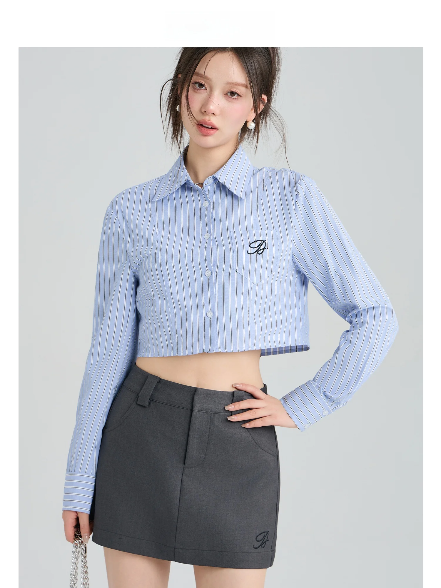 

Женская короткая юбка с высокой талией, универсальная, с вышивкой, в стиле кэжуал, для повседневной носки, из смесового полиэстера и хлопка.