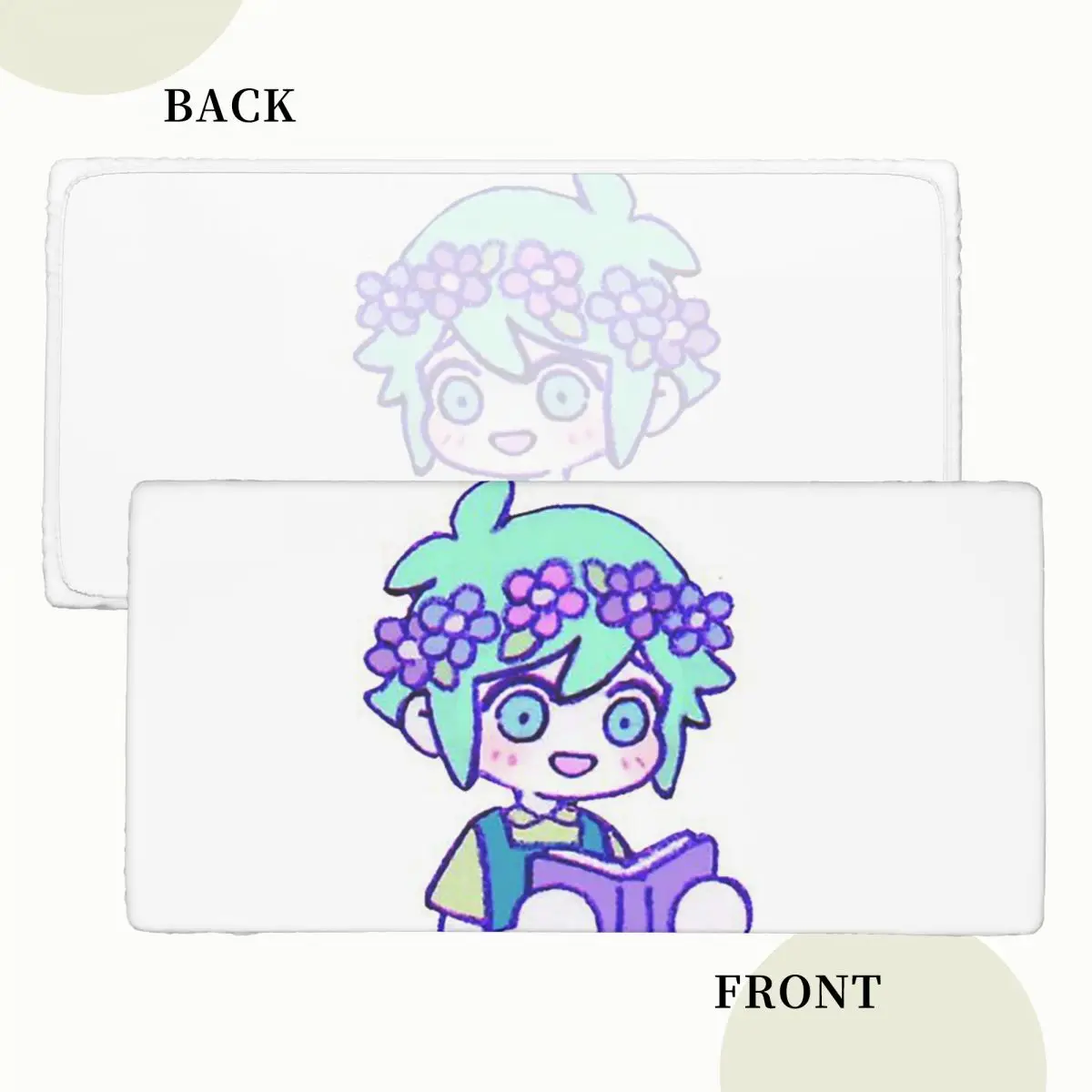Cute Basil Omori Emote Custom Rectangular Tablecloth Oilproof Table Cover for Dining Events Table Cloth