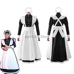 Anime Maid Dress Men Cosplay Costumes Gothic Long Black White Apron Housekeeper Male Chef Lolita Collection Girls Maid Uniform